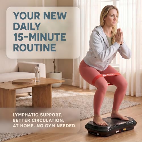 Lifepro Waver Vibration Plate Exercise Machine with 99 Speeds & 10 Presets | Resistance Bands, Non-Slip Surface, 330 lbs Capacity — Vibration Plate for Lymphatic Drainage, Body Toning, Full-Body Workout - color: Black