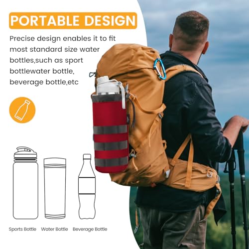 Molle Water Bottle Holder, Upgraded 1000D Nylon Tactical Molle Water Bottle Pouch, Sports Water Bottle Bag Bottom Mesh Lining Hydration Carrier for Camping, Climbing, Hiking and Travelling - color: Gray-Camo