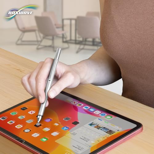 BoxWave Stylus Pen Compatible with LG Gram 16 2-in-1 (16T90P) - FineTouch Capacitive Stylus, Super Precise Stylus Pen - Metallic Silver