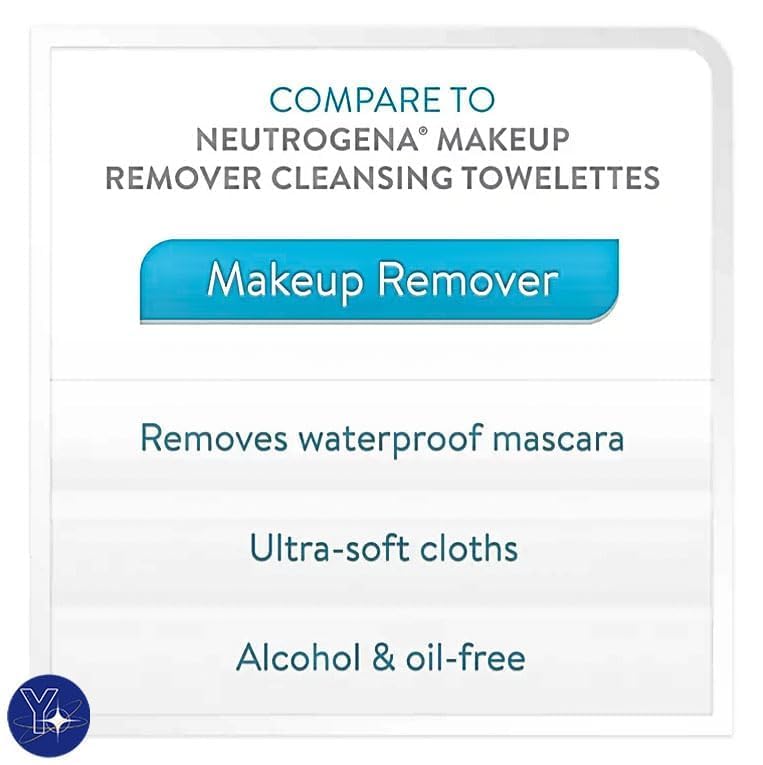 Equate Beauty Makeup Remover Cleansing Towelettes, 80 Count, 2 Pack Maker 1 MAKEUP SPONGE Explorador Private Label