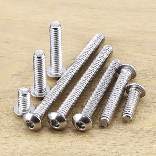 1/4-20 x 1 Button Head Socket Cap Bolts Screws, 304 Stainless Steel 18-8, Allen Hex Drive, Bright Finish, Fully Machine Thread, Pack of 25 - size: 1/4-20 x 1