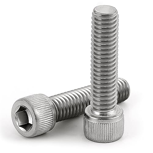 5/16-18 x 3" (1/2" to 3" Available) Socket Head Cap Screws Bolts, Allen Socket Drive, Stainless Steel 18-8 (304), Partial Thread, Bright Finish, 10 PCS - size: 5/16-18 x 3"