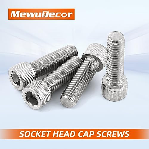 M4-0.7 x 35mm Socket Head Cap Screws Bolts, Allen Socket Drive, Stainless Steel 18-8 (304), Full Thread, Bright Finish, Machine Thread, 50 PCS - size: M4 x 35mm