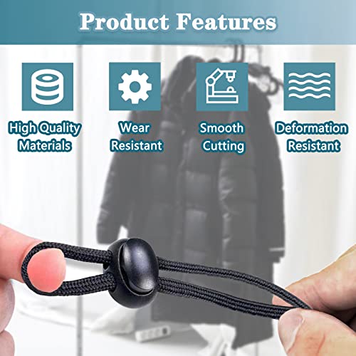 Spring Cord Lock, End Stopper Fastener Slider Toggles Clip 30pcs Double Hole Spring Plastic Lock End Toggle Clip for Shock Cord, Drawstring, Elastic Cord, Shoelace Locks, Parachute Buckle