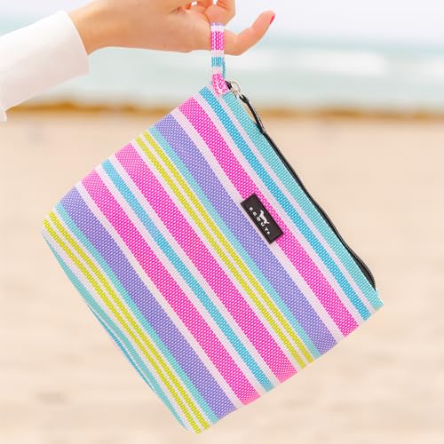 SCOUT Go Getter Pouch- Water-Resistant, Toiletry Bag - Playa Pink | Features a convenient finger loop and zips closed. Folds flat, and easily wipes clean. Perfect for the beach and pool - color: Playa Pink
