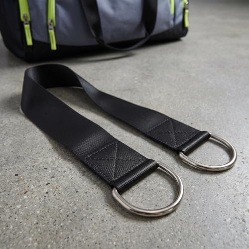 GALPADA 2pcs Dumbbell Loading Straps for Barbell and Squat Belt, Nylon Weight Plate Holding Straps, Fits Dumbbell and Barbell Sizes, Disperses Waist Pressure for Commercial Fitness