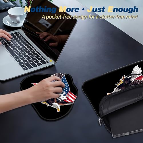 Laptop Bag 12 Inch,Resistant Shockproof Laptop Sleeve Case Protective Cover Carrying Case with Handle Compatible for HP Dell Lenovo Acer Asus Notebook Computer,America 250 Eagle Flag - color: America 250 Eagle Flag, size: 11-12.5 in