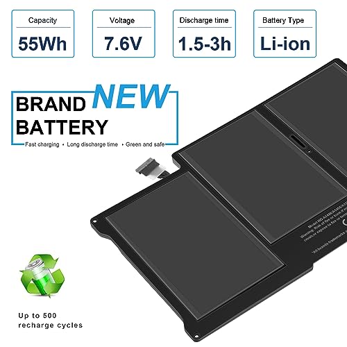 A1405 A1466 Laptop Battery for MacBook Air 13 inch A1466 (Mid 2012,Mid 2013,Early 2014, Early 2015,2017) A1369(Late 2010,Mid 2011 Version) fits A1496 A1377 (EMC :2925, 2469, 2559, 2392) [Upgraded 3.0] - size: 11.5*5.39*0.2inch
