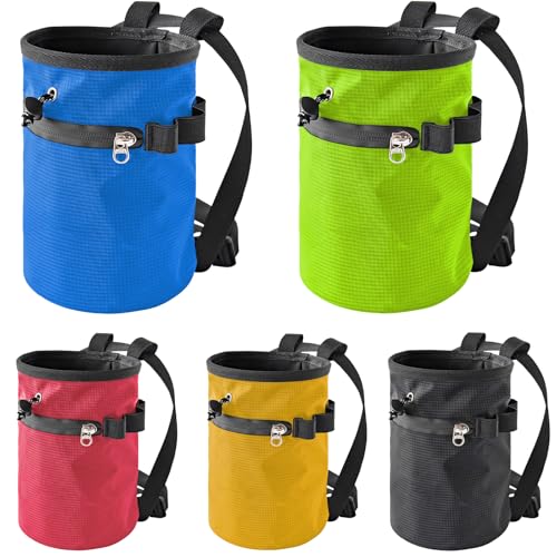 Rock Climbing Chalk Bag & Zippers Pockets Adjustable Bouldering Chalk Bag Bucket for Gym Climbing Gymnastic Bouldering Bucket - color: Better Color