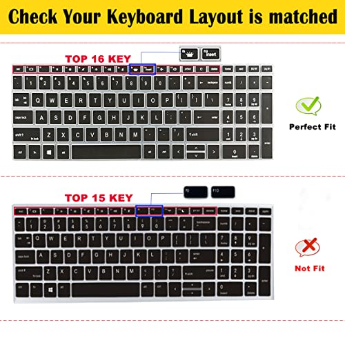 Keyboard Cover for 15.6 inch HP ProBook 450 G8 G9 G10/ 455 G8 G9 G10/ 650 G8/HP Zbook Power G8 G9, New HP ProBook 15.6 inch Laptop Keyboard Skin(NOT fit HP ProBook 450/455/650 G6 G7)-MintGreen - color: MintGreen