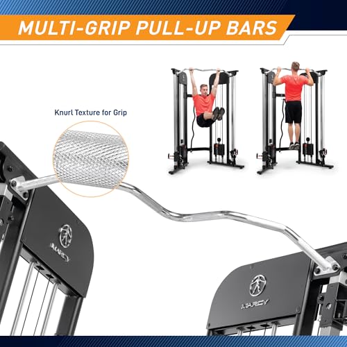 Marcy Strength Training Multi-Functional Trainer with 200 lb Weight Stacks, 2:1 Ratio Cable Pulley Station Home Gym System MFT-942