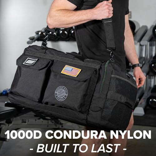 Serious Steel Fitness Heavy Duty 1000D Nylon Duffel Gym Bag (Black - Big Bud) - color: Black, style: Duffel Bag (Big Bud)
