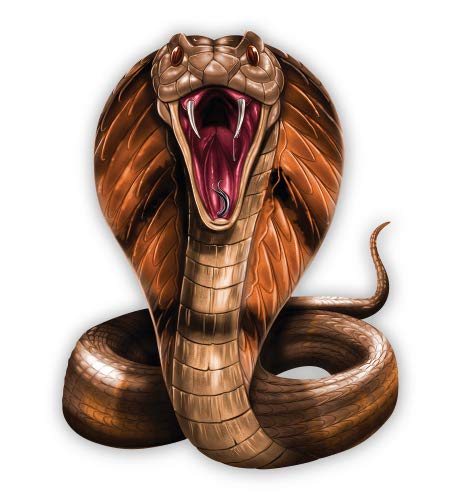 Cobra - 8" Vinyl Sticker - for Car Laptop I-Pad - Waterproof Decal - size: 8"