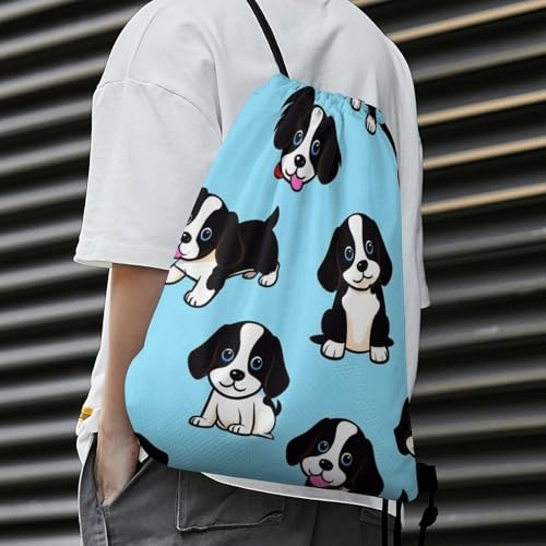Drawstring Backpack Gym Sackpack Lightweight Waterproof String Bag for Sports Travel Yoga Beach Swimming, Men Women Unisex, Cute Boston Terrier Bags - color: Picture (25)