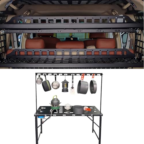 ITrims Storage Molle Panel Modular for Vehicle SUV Car Accessories Interior Trunk Organizer Rear Cargo Rack Basket Shelf Luggage Storage Carrier Hanging Boards Camping Table (C) - style: C