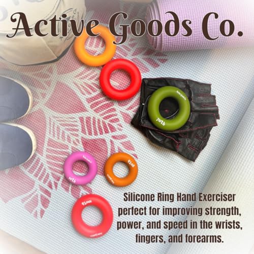 Hand Exerciser - PROFESSIONAL GRADE, Set or Single, Different Sizes. Visit to see more! Bague classique en silicone parfaite pour améliorer la force, la puissance et la vitesse dans les poignets. - size: 12.5 Single Ring - 2.5 in - 40 lb
