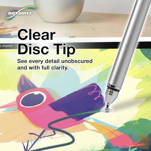 BoxWave Stylus Pen Compatible with LG Gram 16 2-in-1 (16T90P) - FineTouch Capacitive Stylus, Super Precise Stylus Pen - Metallic Silver