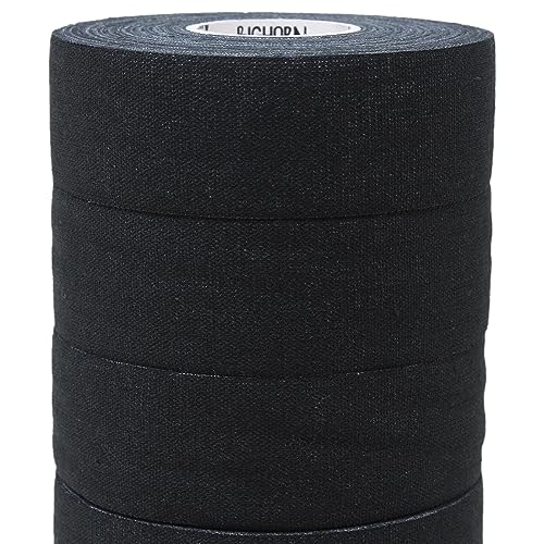Bighorn Athletics Boxing Tape 1" × 45ft, 6 Rolls, Black | Extra sticky 1" athletic tape for boxing & hand wrapping. Strong adhesive, EZ-tear. Protects knuckles, no residue on skin. - color: Black