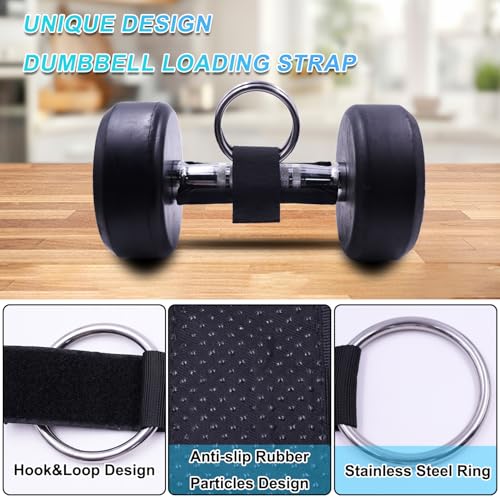 J Bryant Loading Dumbbells Strap for Dip Belt Squat Pull-up,Load Dumbbells Kettlebells on Barbells Weightlifting Accessory - size: 1 piece L