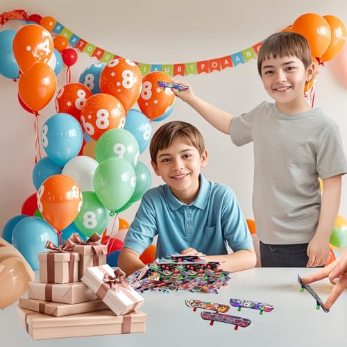 50 PCS Mini Finger Skateboards Sports Party Favors, | Gifts & Beginner Practice Set for Kids & Adults, Finger Boards Toy Classroom Prizes, Exchange Gifts, Pinata, Carnival