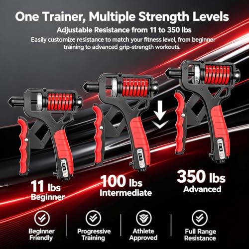Ergonomic Adjustable H-Grip Hand Trainer, Forearm Strengthener with Counter and Non-Slip Handles, Grip Strength Trainer, Forearm Exerciser, Forearm Strengthener with Counter, Can Strengthen - color: Mix 2Pcs