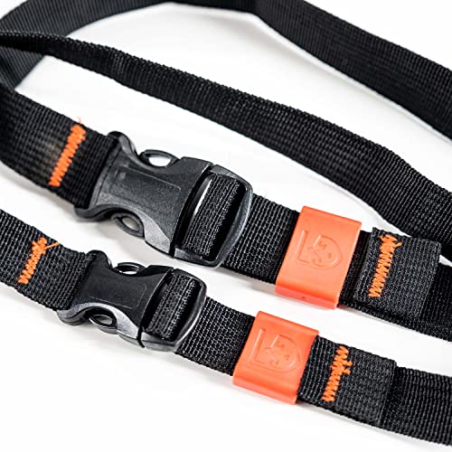GEAR AID Utility Straps with Side-Release Buckle, Secure and Compress Camping, Biking, Hunting, Boating Gear, 1" Width, 40" Length - size: 1" x 40", style: 2 Straps