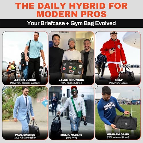 The FTL Lite Mens Gym to Office Bag - 17L Briefcase Gym Bag Hybrid with Shoe Compartment & 16" Laptop Sleeve - Executive Daily Carry & Overnight Duffel for Athletic Business Pros - Kenmare Black - color: Kenmare Black, style: Lite