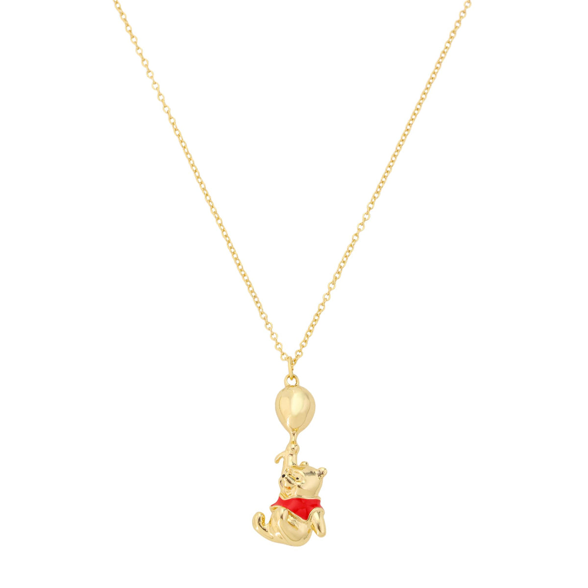 Disney Winnie the Pooh Balloon Necklace, 14K Gold- 16 Length + Extender
