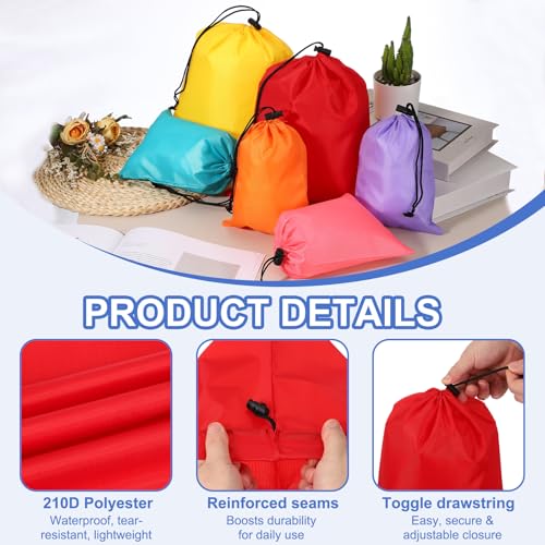Drawstring Bag with Toggle, Stuff Sack String Waterproof Travel Storage Bags Cinch Stuff Pouch -Fitting for Yoga - color: Light Purple