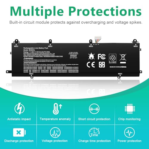 BN06XL L68299-005 Battery for HP Spectre X360 BN06XL 15 15-eb000 15-eb0xxx 15-eb1xxx 15-EB0053DX 15-EB0043DX 15-EB1043DX 15T-EB000 15T-EB100 15T-EB 15-EB Series BNO6XL BN06072XL L68235-1C1 11.55V - size: BN06XL 14.17 4.33 1.02