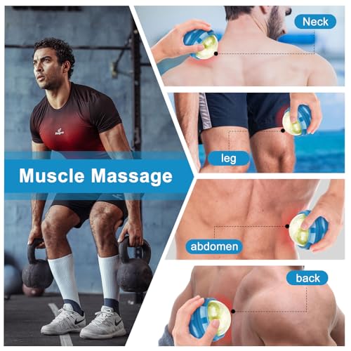 ideayard Massage Roller Ball - Massage Stone Jade Ball for Full Body Massage Lacrosse Ball Massager, Back Massage Tool, Self Massage Ball for Sore Muscle - color: Navy Blue