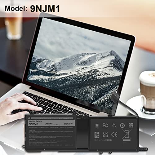 Fancy Buying 9NJM1 44T2R MG2YH Laptop Battery for Dell Alienware 15 R3 R4 17 R4 R5 Series P31E P69F P31E001 P31E002 P69F001 P69F002 HF25D 01D82 546FF 0546FF HF250 0HF250 0MG2YH - size: 11.55*4.19*0.51inch