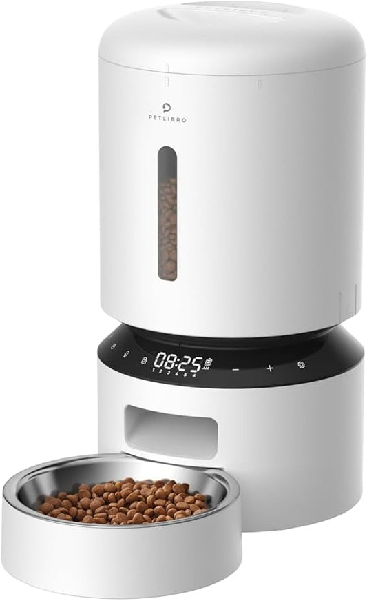 PETLIBRO Automatic Cat Feeder, Automatic Dog Feeder with Freshness Preservation, 5L Timed Cat Feeders for Dry Food, Up to 6 Meals Per Day, Granary Pet Feeder for Cats/Dogs