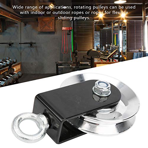Fitness Equipment Bracket Stainless Steel Pulley Mute Hanging Wheel DIY Accessory