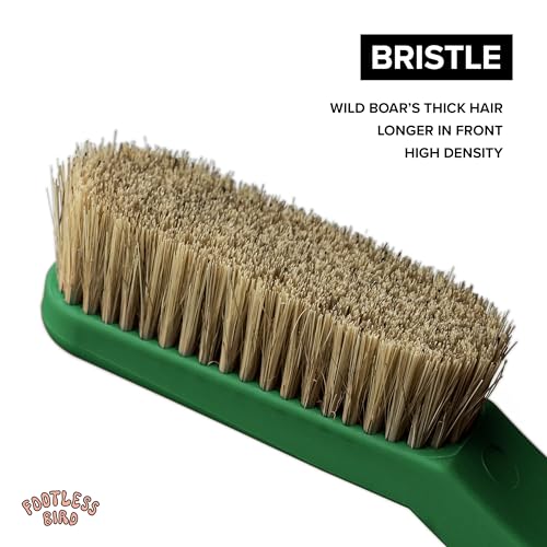 Rock Climbing & Bouldering Brush, Ergonomic, High Density Wild Boar's Thick Hair Bristles, 100% Recyclable, Strong Outdoor & Indoor Free Spiky Ring, Green - color: Green