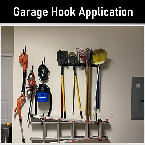 Heavy Duty Garage Hooks, 6.7Inch Wall Mount Garden Tools Storage Hook for Bike, Ladder, Chair, Garden Hose, Power Tool, Indoor Outdoor - size: 6.7Inch x 6.7Inch