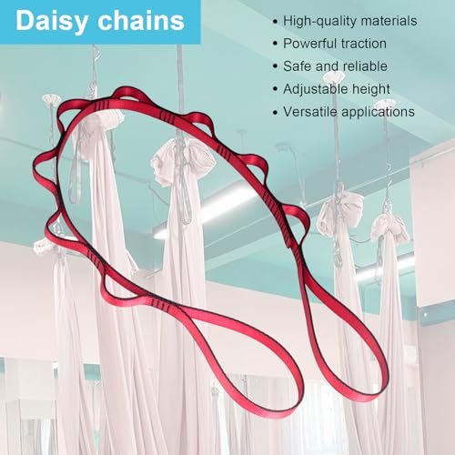 2pcs Daisy Chains, Adjustable Nylon Strap - color: Red