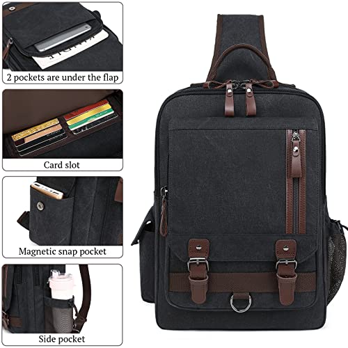 mygreen Canvas Cross Body Messenger Bag Shoulder Sling Backpack Travel Rucksack - color: Khaki Green-xl, size: X-Large