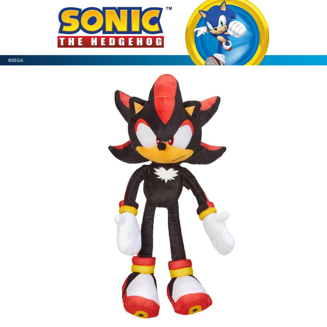 Sonic Shadow The Hedgehog Anime Kids Bedding Super Soft Plush Cuddle Pillow Buddy, One Size, (Officially Licensed Product)