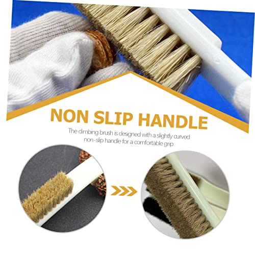 MAGICLULU 2pcs Climbing Accessories Rocks Cleaning Brush Boars Hair Brush Bouldering Stone Cleaning Tool Portable for Climbing
