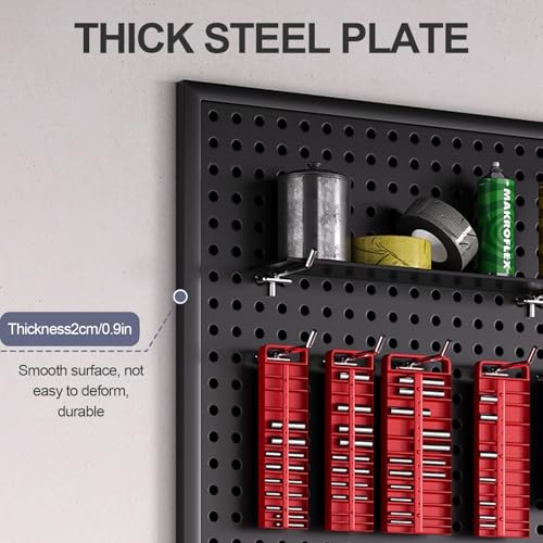 Tool Wall Pegboard, Black Office Desk Metal Hanging Board, Pegboard And Accessories, Wall Storage Rack, Suitable For Home, Office, Dormitory, Gaming Desk(39.4x15.7in) - size: 39.4x15.7in