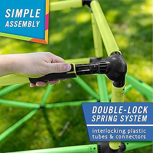 Eezy Peezy Climber with Top - Active Indoor Outdoor Play Set Climbing Dome Equipment Toys - Fun for Kids Ages 3 to 6 Years Old, Green - color: Green