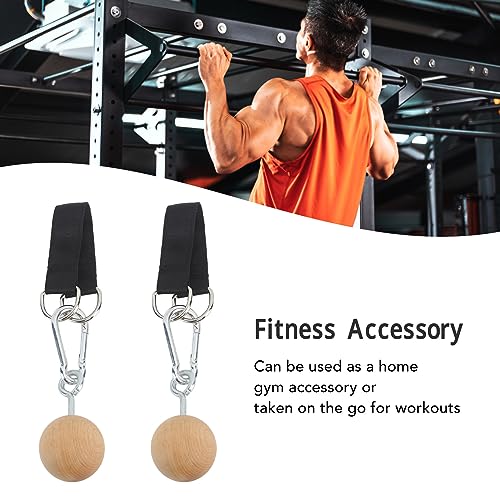 ZJchao Wooden Pull Up Balls, Rock Climbing Holds Training Set Arm Strength Trainer Pull Up Ball with Composite Material 304 Stainless Steel Hook for Home Gym Workout Travel