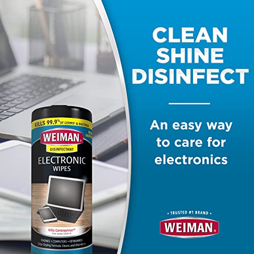 Weiman Electronic Screen Cleaner Wipes - 4 Pack Clean Your Laptop, Computer, TV, and All Electronic Equipment - Electronic Wipes - 30 Count - size: 30 Count (Pack of 4)