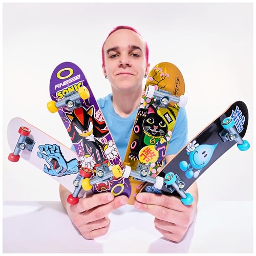 TECH DECK Santa Cruz Handboard, Authentic Mini Skateboard | 9x Larger than a Fingerboard, Hands Only, Authentic Graphics, Die-Cast Trucks, Skateboard Gifts for Kids & Collectors Ages 6+ - style: Santa Cruz