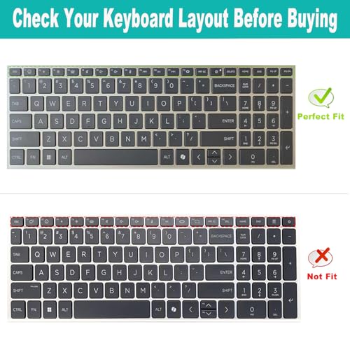 2 PCS Keyboard Cover for HP 15.6" Laptop 15-fc 15-fd 15z-fc000 15-fd0083wm 15t-fd000,HP OmniBook 5 AI 16" 16-ag 16-af 16-ba 16-bc 16z-ag100 16z-bc100 Series Laptop 16-af1037nr 16-bc1047nr-MGreen+Clear - color: MGreen+Clear
