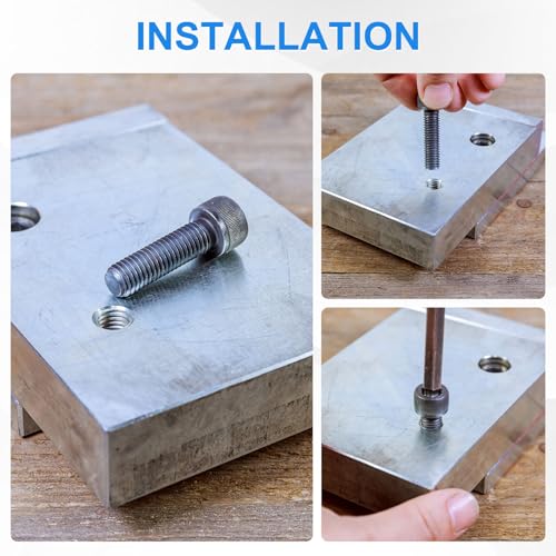 M METERXITY 20-Pack M6 x 10mm Socket Head Cap Screws, 304 Stainless Steel Hex Machine Bolts, Allen Socket Drive Screw with Hex Wrench for Repair/DIY, Fully Threaded Fasteners Kit [Silver] - size: M6 x 10mm