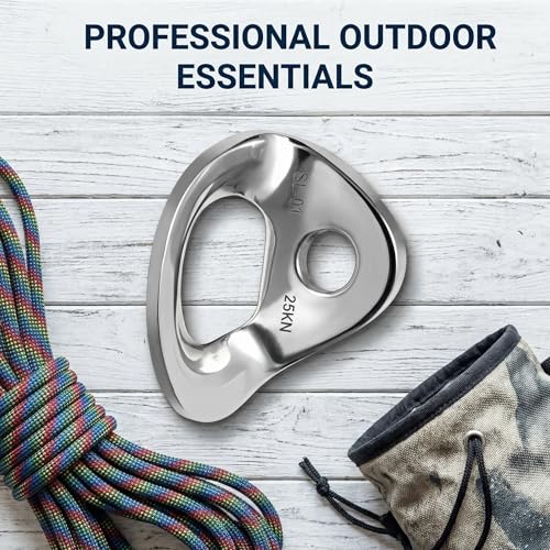 10Pack 25kN 316 Stainless Steel Climbing Bolt Hangers Professional Rock Climbing Anchors & Anchor Plate for Rappelling, Cave Exploration Aerial Work & Rescue, Heavy Duty Outdoor Climbing Gear