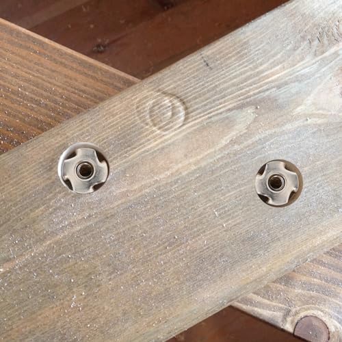 5/16"-18 T-Nut, 6/16" Barrel Length, 304 Stainless Steel Threaded Insert, 4-Pronged Tee Nut for Wood, Rock Climbing Holds, Cabinetry, Furniture, 25 PCS - size: 5/16"-18