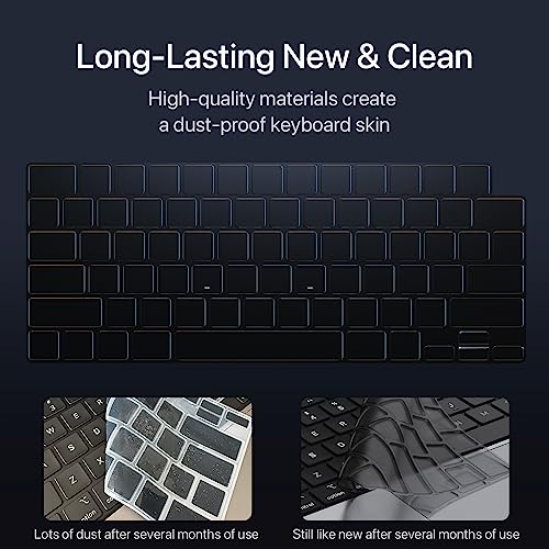 Soonjet for MacBook Air 15 inch Case, M5 M4 M3 M2 2026-2023 Keyboard Cover | 100% Color Match, Midnight Blue, Clear Matte, Anti Fingerprint & Scratch, Protective Laptop Hard Shell, Ultra Thin, Snug Fit - color: Frost Midnight